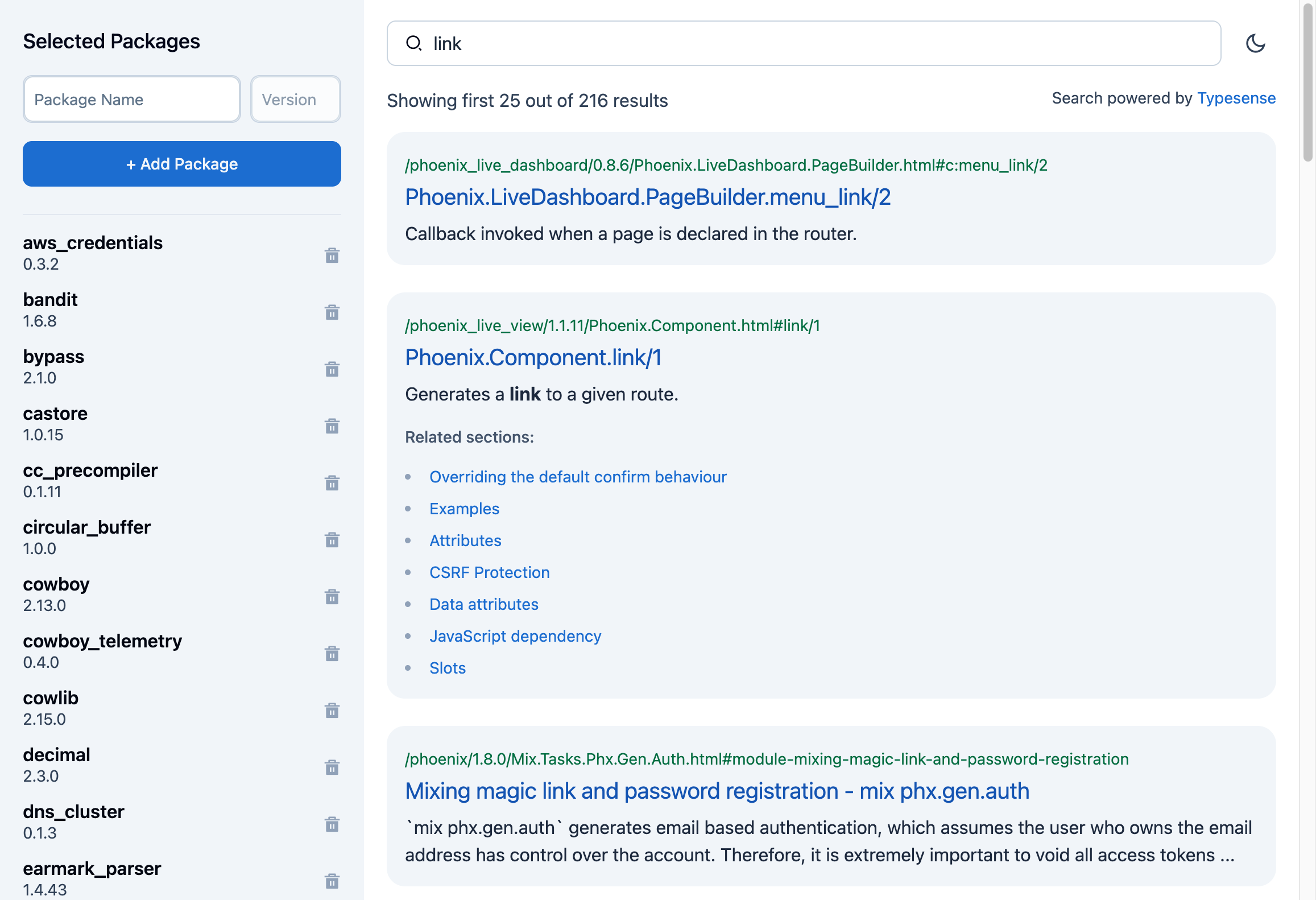 Livebook Package Search